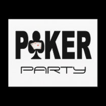 POKER PARTY Invitation Postcards!