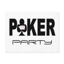 POKER PARTY Invitation Postcards!
