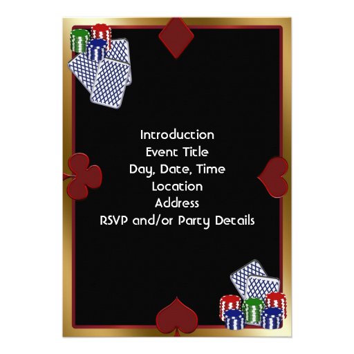 Poker Party Invitation Template
