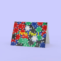 poker party invite cards