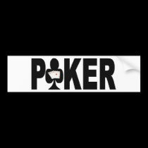 POKER Player Bumper Sticker bumper stickers