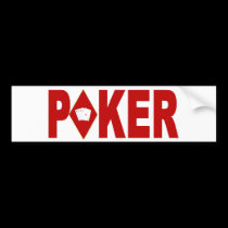 POKER Player Bumper Sticker bumper stickers