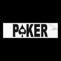 POKER Player Bumper Sticker bumper stickers