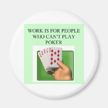 poker player lucky design magnets