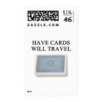 poker player lucky design postage