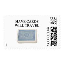 poker player lucky design postage