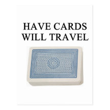 poker player lucky design postcard