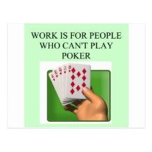 poker player lucky design postcard