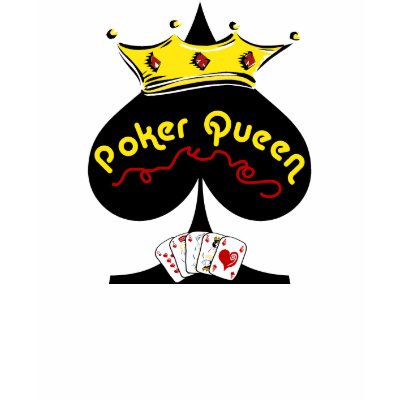 Poker Queen T-Shirt by bizarretees
