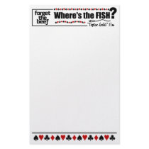 Poker stationary, customize personalised stationery