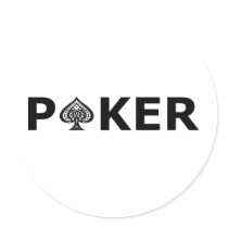 Poker Round Sticker