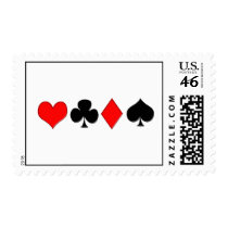 Poker Suits Postage Stamp