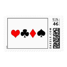 Poker Suits Postage Stamp
