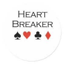 Poker T-shirts: "Heart Breaker" stickers