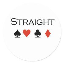 Poker T-shirts: "Straight" stickers