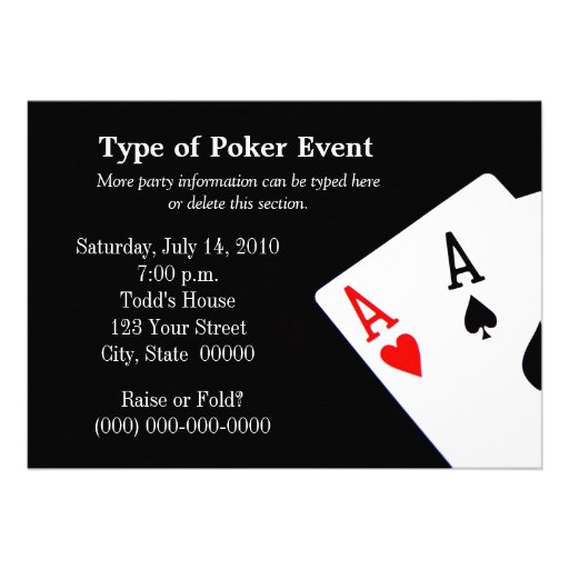 Poker Themed Invitations