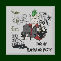 Pokerface Reflects Game Bachelor Invite Magnet magnets