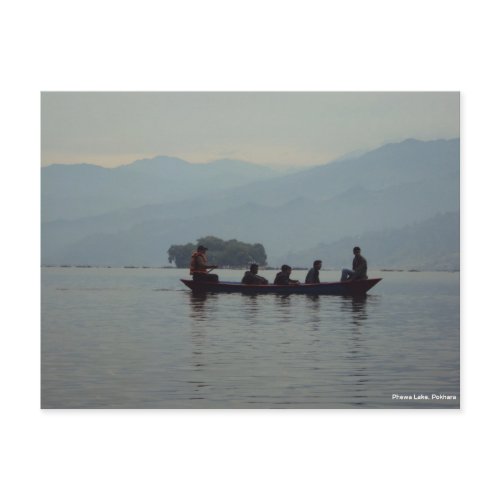 Pokhara Phewa Lake Boating zazzle_postcard