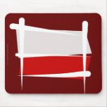 Poland Brush Flag Mousepad