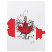 Poland Canada Flag Map Full Color Flyer