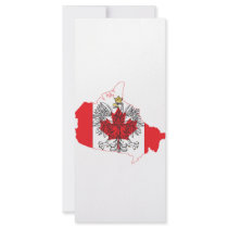 Poland Canada Flag Map rack cards by PolishCanadian Poland Canada Flag Map rack cards