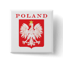 Poland Eagle Red Shield buttons