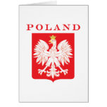 Poland Eagle Red Shield Greeting Cards