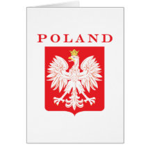 Poland Eagle Red Shield Greeting Cards