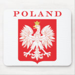 Poland Eagle Red Shield Mouse Pads