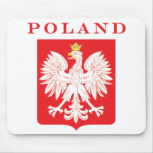 Poland Eagle Red Shield Mouse Pads