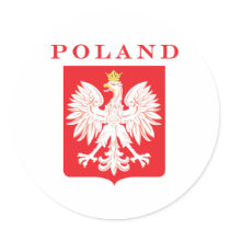 Poland Eagle Red Shield stickers