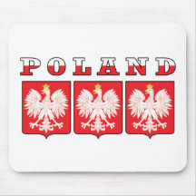Poland Eagle Shields Mouse Pads