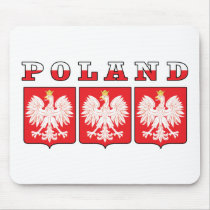 Poland Eagle Shields Mouse Pads