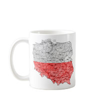 Poland Flag-color Map Customizable Mug by FlagAndMap Poland Flag-color Map Customizable Mug