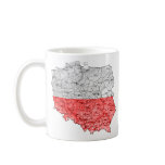 Poland Flag-color Map Customizable Mug