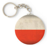 Poland Flag Distressed Keychain