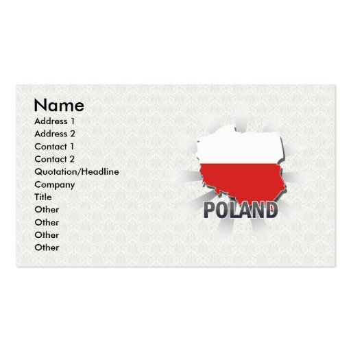 Poland Flag Map 2.0 Business Card Template
