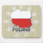 Poland Flag Map 2.0 Mouse Pads