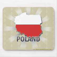 Poland Flag Map 2.0 Mouse Pads