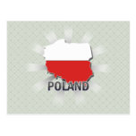Poland Flag Map 2.0 Post Card