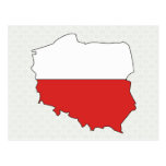 Poland Flag Map full size Postcards