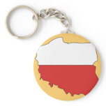 Poland flag map keychains