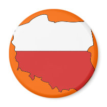 Poland flag map magnets by FlagStore Poland flag map magnets