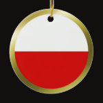 Poland Fisheye Flag Ornament