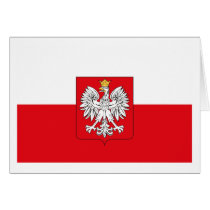 Poland Flag w COA Greeting Card by FlagTshirts Poland Flag w COA Greeting Card