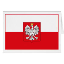 Poland Flag w COA (light) Greeting Card by FlagTshirts Poland Flag w COA (light) Greeting Card