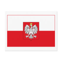 Poland Flag w COA (light) Postcard by FlagTshirts Poland Flag w COA (light) Postcard