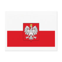 Poland Flag w COA Postcard by FlagTshirts Poland Flag w COA Postcard