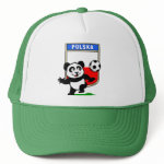 This adorable little panda is too cute! He's featured in front of a large flag from Poland and ready to play football and score some goals. This cute design is perfect for football players and soccer fans.