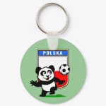 This adorable little panda is too cute! He's featured in front of a large flag from Poland and ready to play football and score some goals. This cute design is perfect for football players and soccer fans.